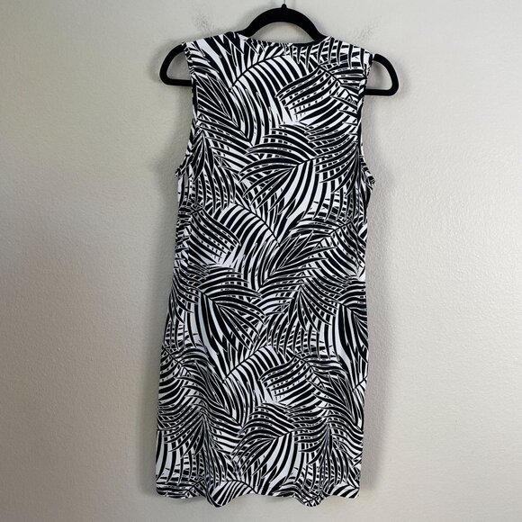 Tommy Bahama Womens Small Black White Palm Print Spa Dress Active Tropical - Picture 8 of 9